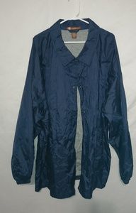 Harriton Navy 2X Windbreaker Gray Lined Rain Jacket Plus